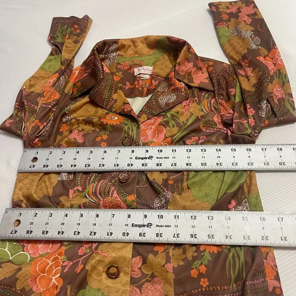 Mel Warshaw Vintage Floral 60s Retro Dress Size 12